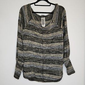 Preloved Free People Women's Black/Gray Sweater Size Small